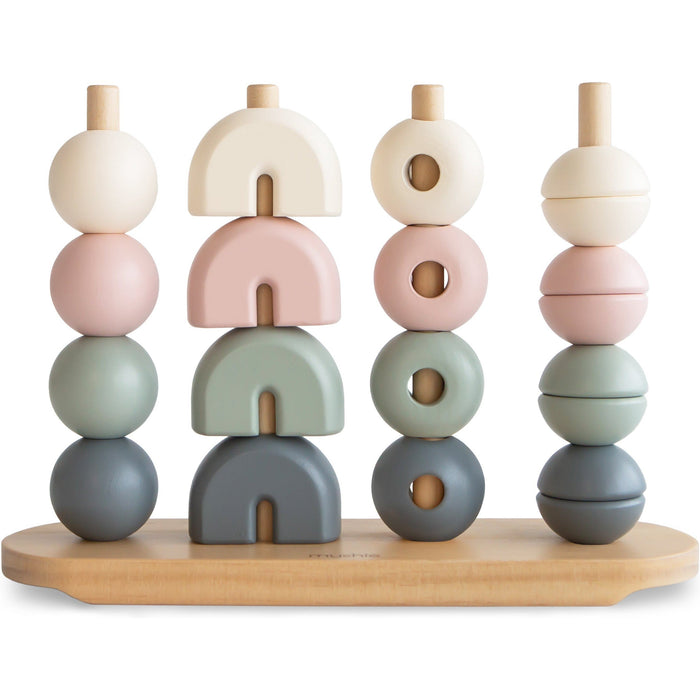 Mushie Wooden Multi Shape Stacker