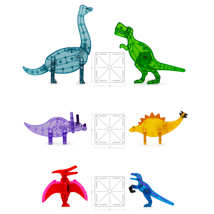 Magna-Tiles Dino World XL 50-Piece Set