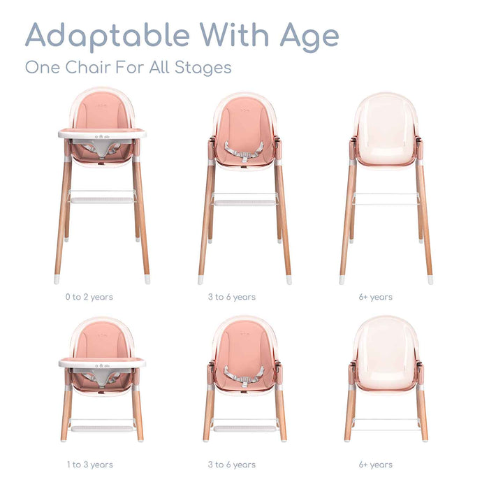 Children of Design 6-in-1 Classic High Chair + Cushion