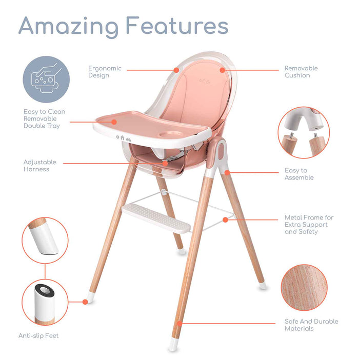 Children of Design 6-in-1 Classic High Chair + Cushion