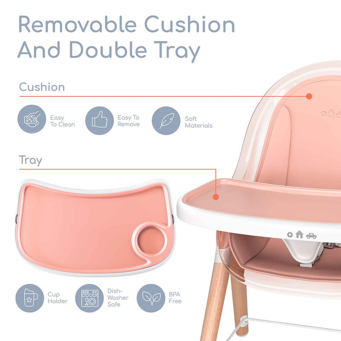 Children of Design 6-in-1 Deluxe High Chair + Cushion