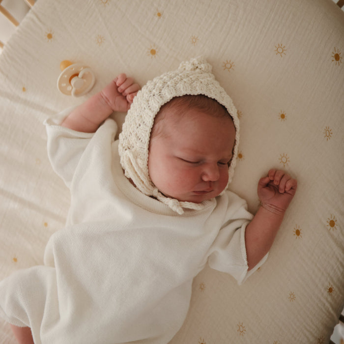 Mushie Mini Muslin Crib Sheet