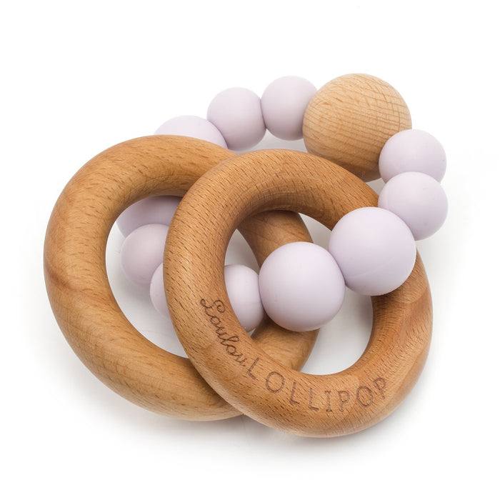 Loulou Lollipop Bubble Wood + Silicone Teether