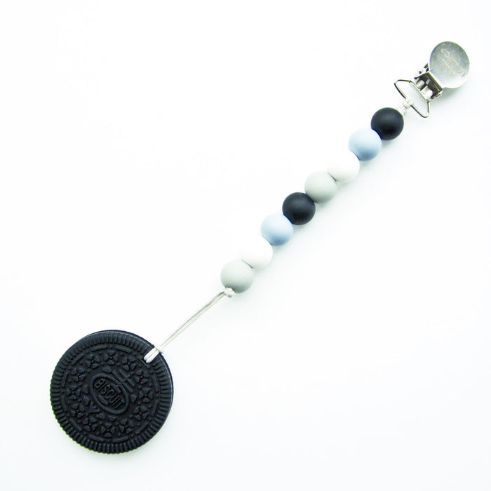 Loulou Lollipop Black Cookie Teether with Holder Set