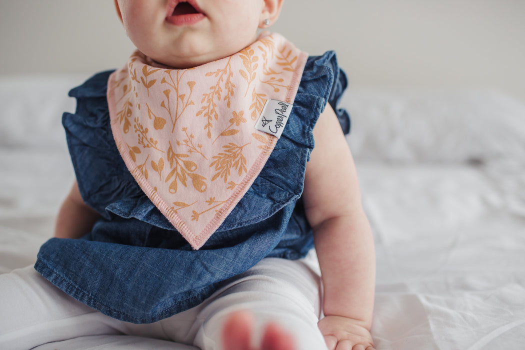 Copper Pearl Baby Bandana Bibs - Lola