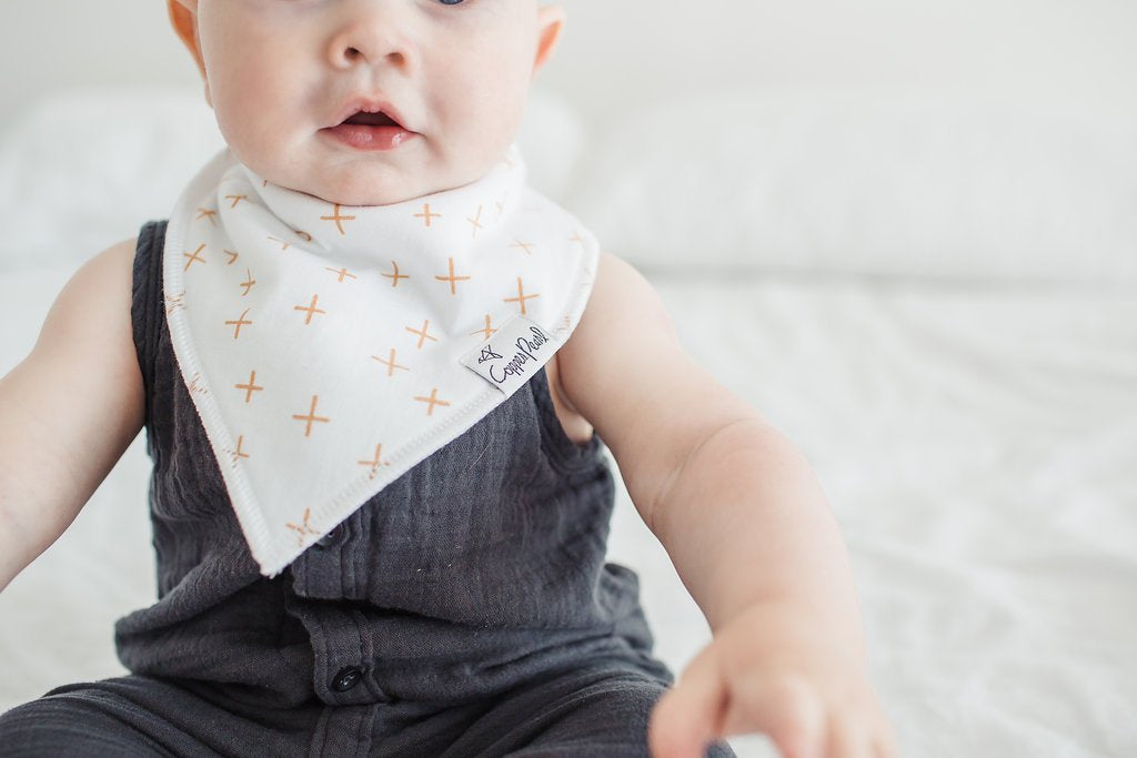 Copper Pearl Baby Bandana Bibs - Chip