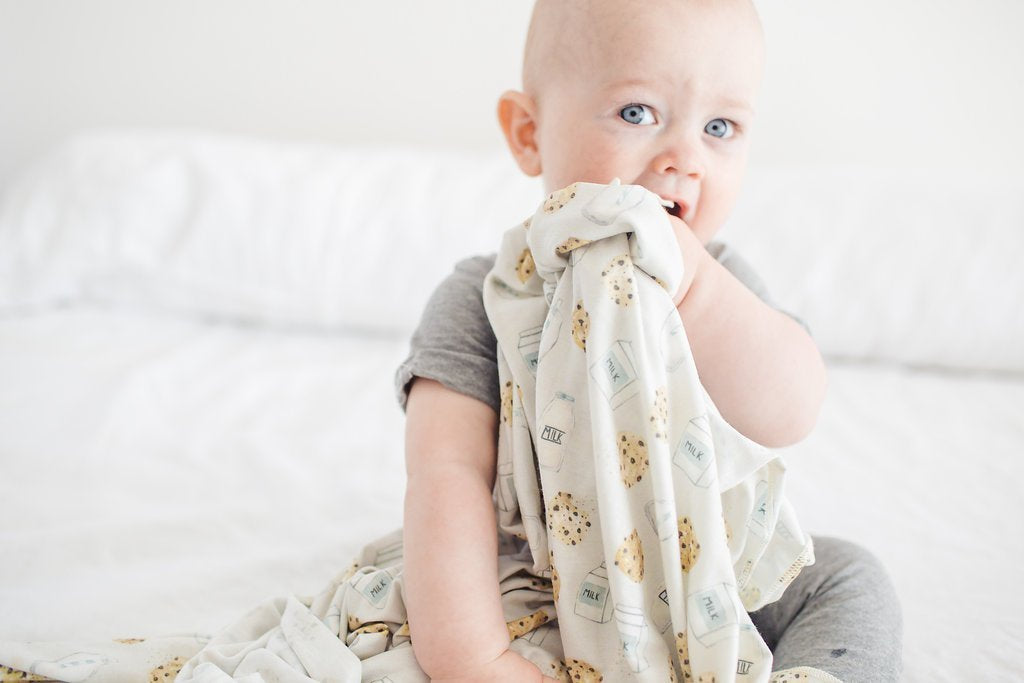 Copper Pearl Knit Swaddle Blanket - Chip