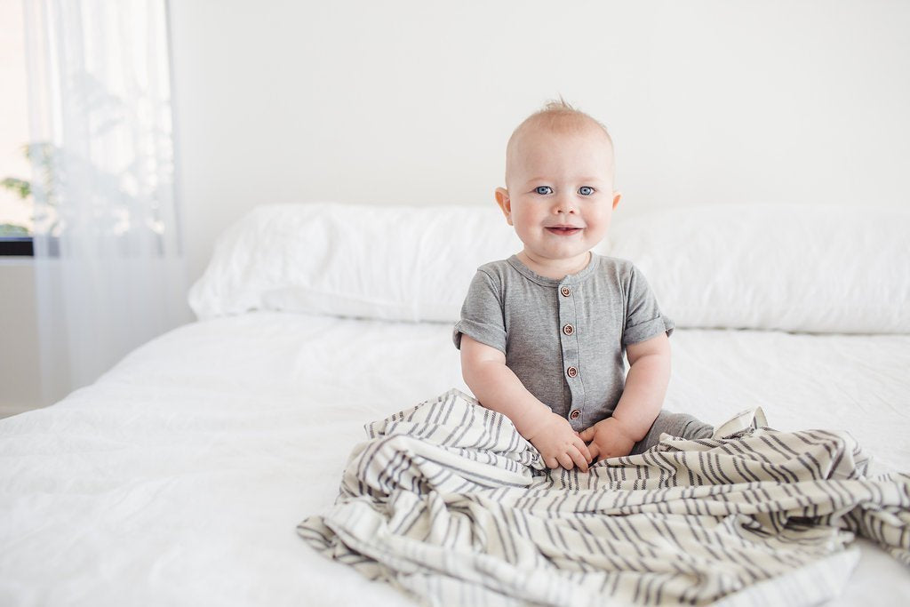 Copper Pearl Knit Swaddle Blanket - Midtown