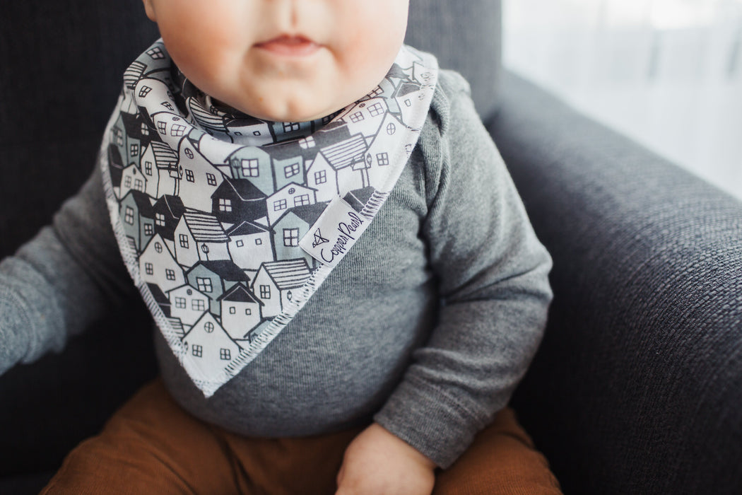 Copper Pearl Baby Bandana Bibs - Urban