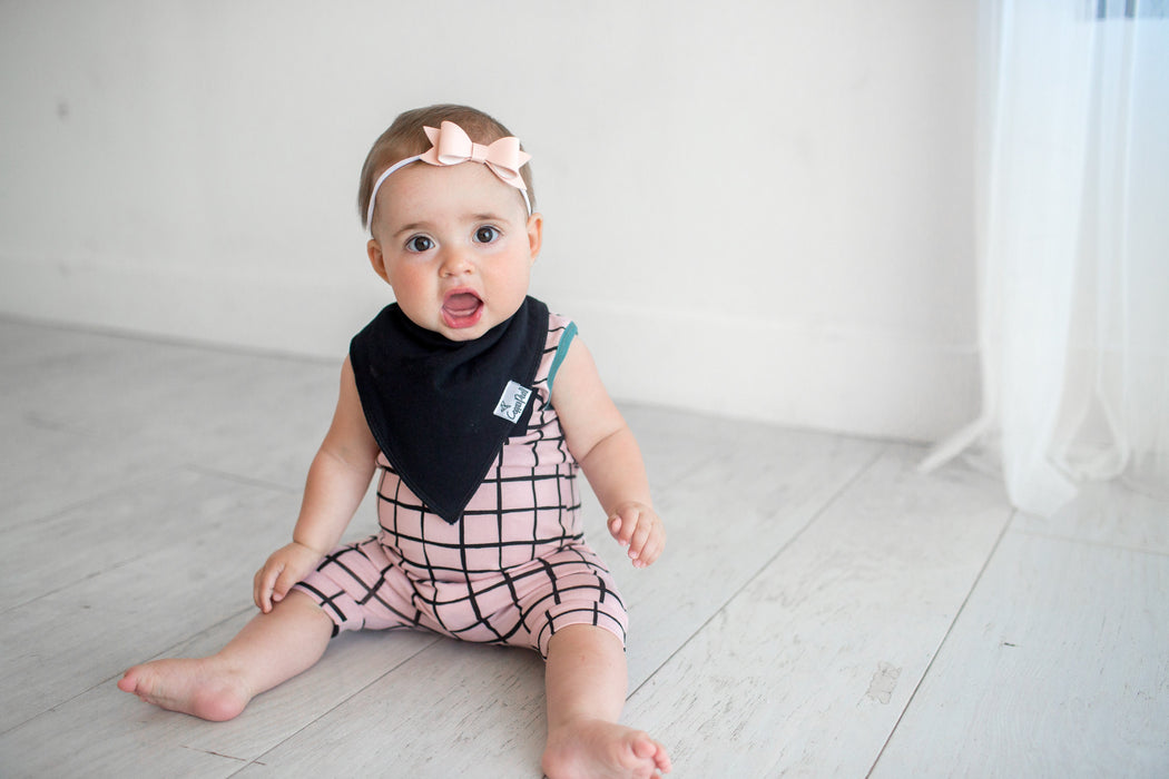 Copper Pearl Baby Bandana Bibs - Black Basics