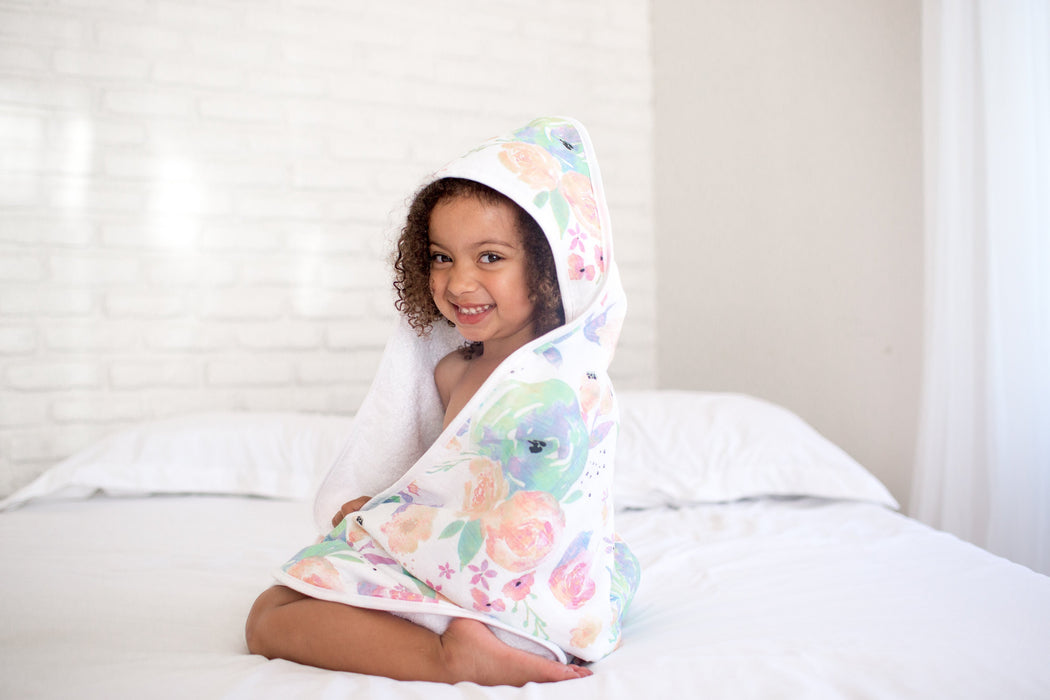 Copper Pearl Muslin Hooded Towel - Bloom