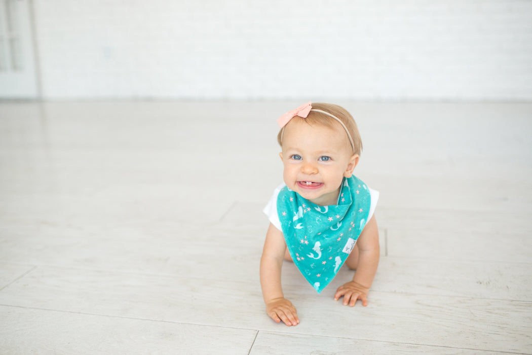 Copper Pearl Baby Bandana Bibs - Coral