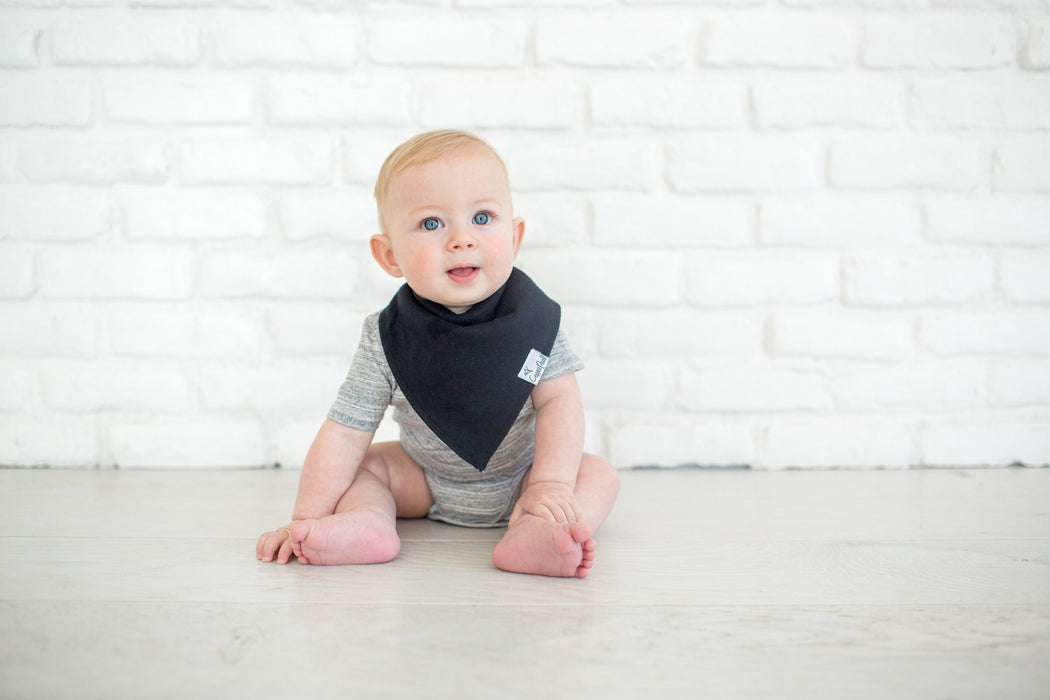 Copper Pearl Baby Bandana Bibs - Black Basics