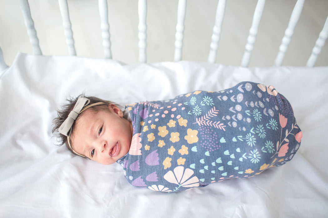 Copper Pearl Knit Swaddle Blanket - Meadow