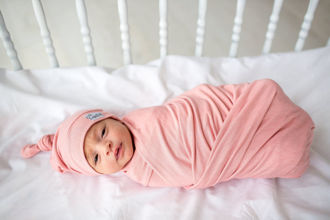 Copper Pearl Newborn Top Knot Hat - Darling