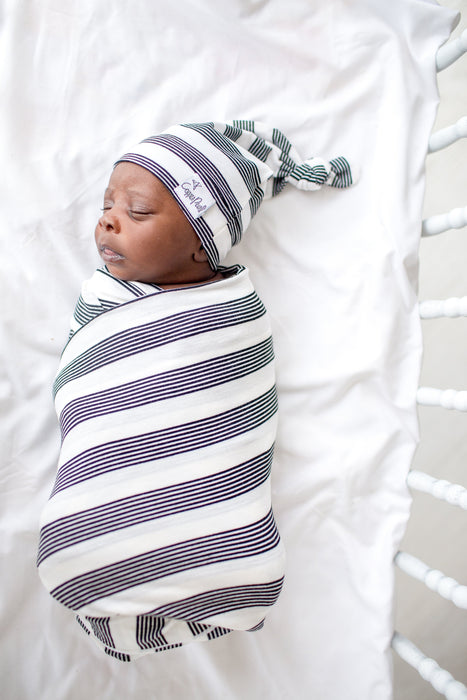 Copper Pearl Newborn Top Knot Hat - Tribe