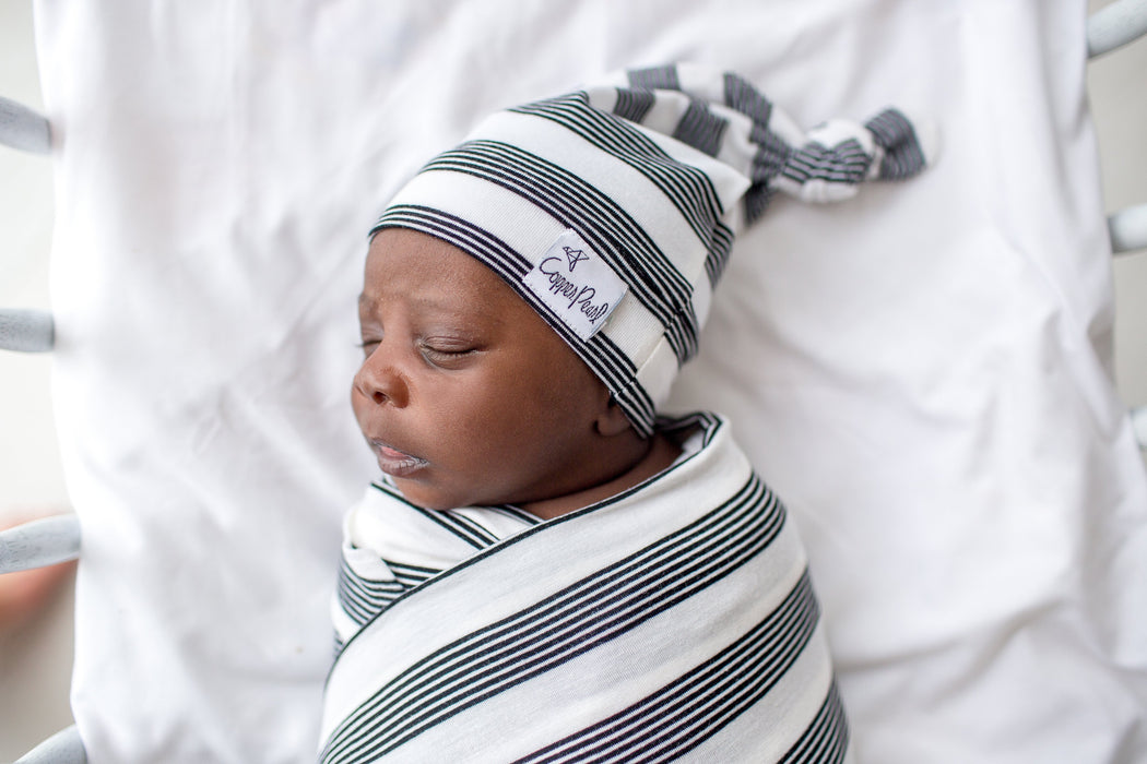 Copper Pearl Newborn Top Knot Hat - Tribe