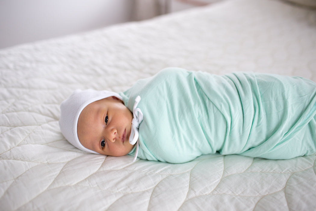 Copper Pearl Knit Swaddle Blanket - Bay