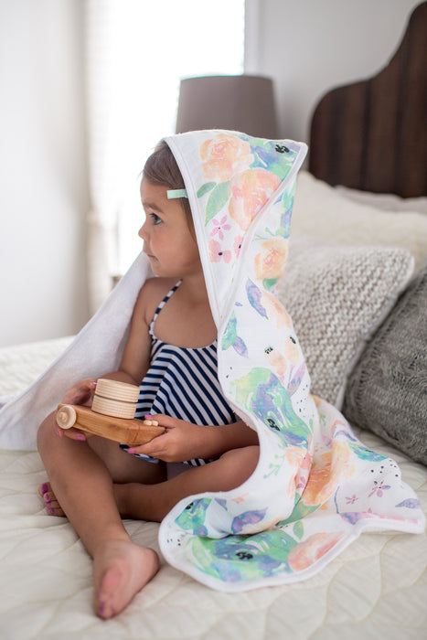 Copper Pearl Muslin Hooded Towel - Bloom