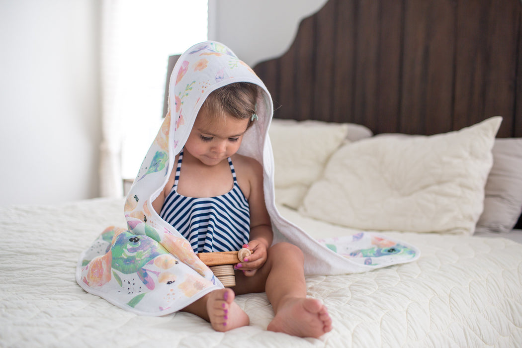 Copper Pearl Muslin Hooded Towel - Bloom