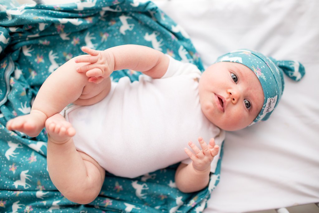 Copper Pearl Newborn Top Knot Hat - Whimsy