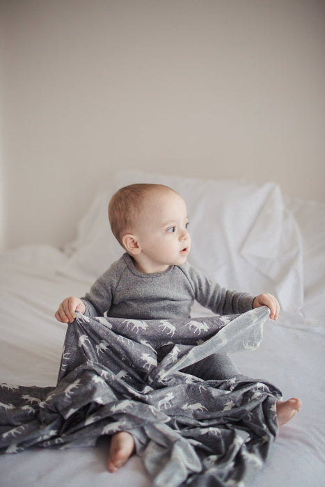 Copper Pearl Knit Swaddle Blanket - Scout