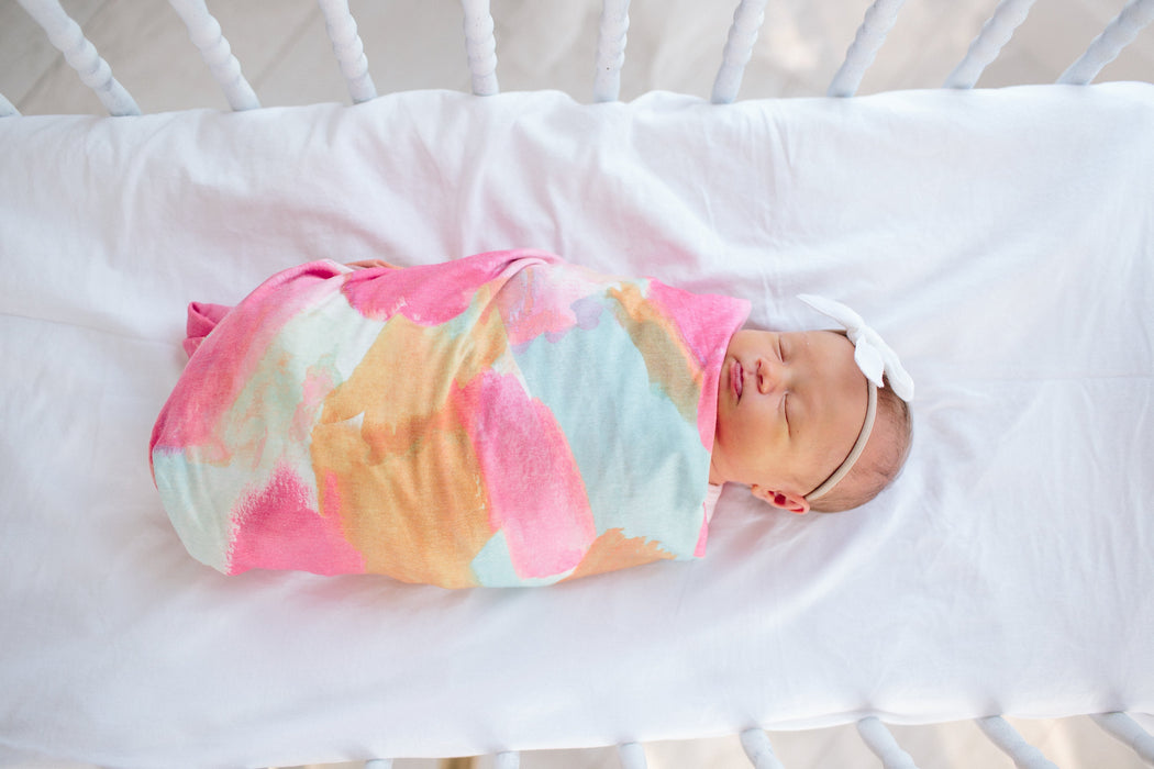 Copper Pearl Knit Swaddle Blanket - Monet