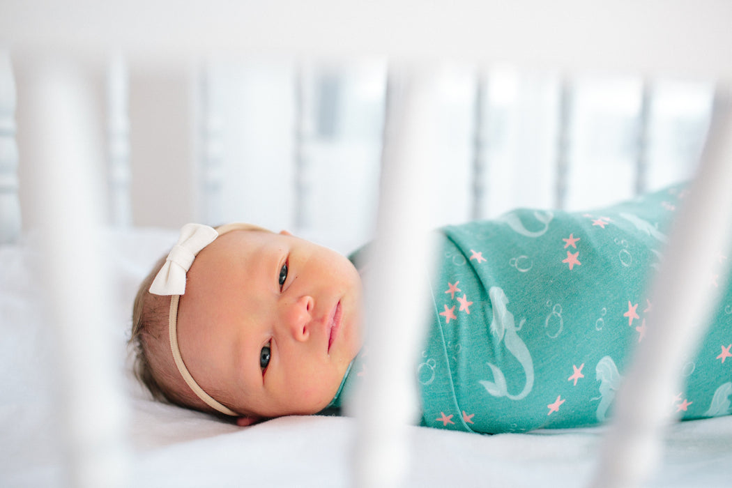 Copper Pearl Knit Swaddle Blanket - Coral