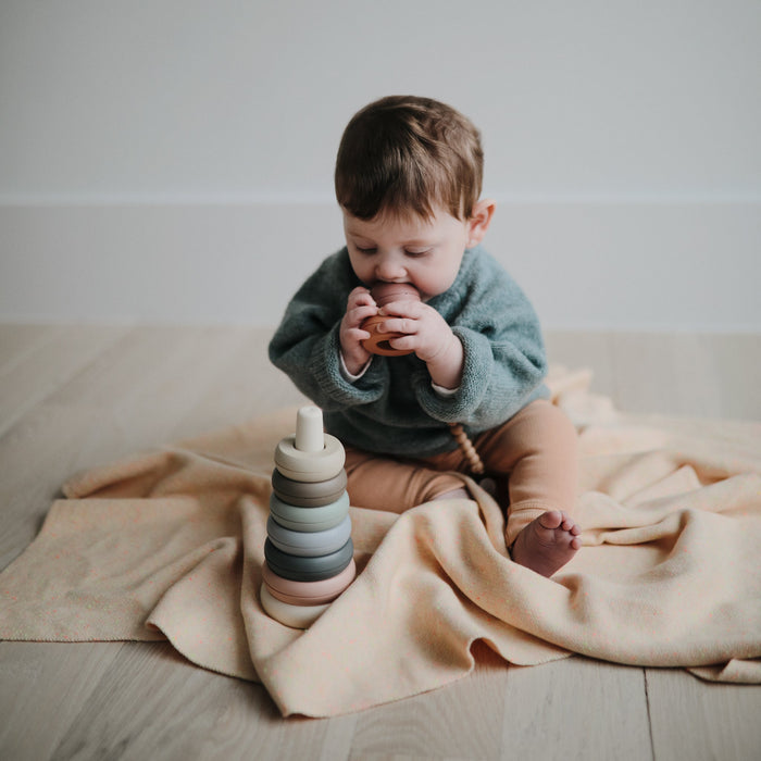 Mushie Knitted Confetti Baby Blanket