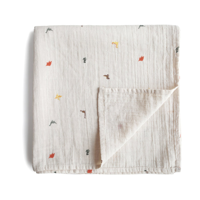 Mushie Organic Cotton Muslin Swaddle Blanket