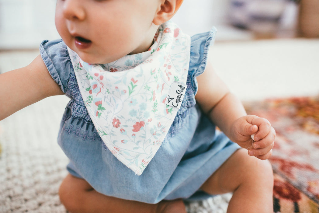 Baby Bandana Bibs - Claire - Copper Pearl - 3