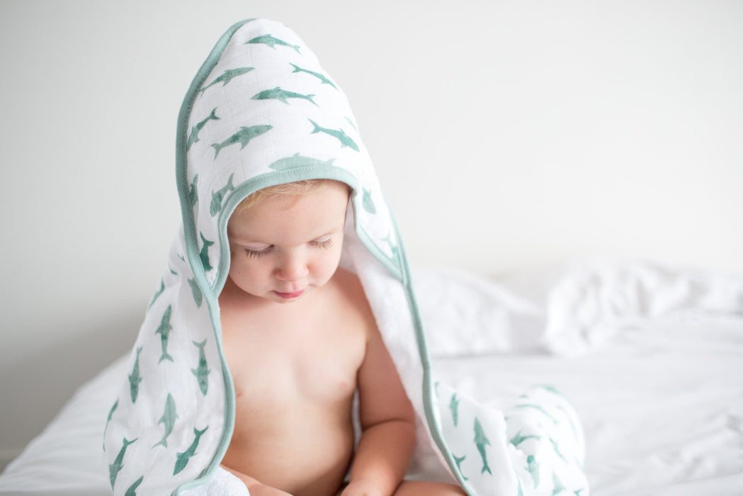 Muslin Hooded Towel - Pacific - Copper Pearl - 2