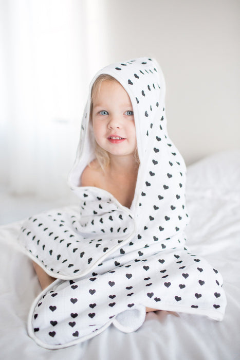 Muslin Hooded Towel - Smitten - Copper Pearl - 5