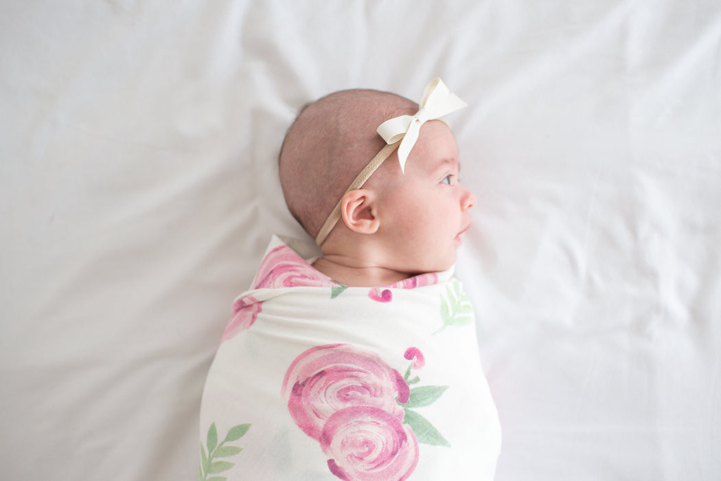 Copper Pearl Knit Swaddle Blanket - Grace