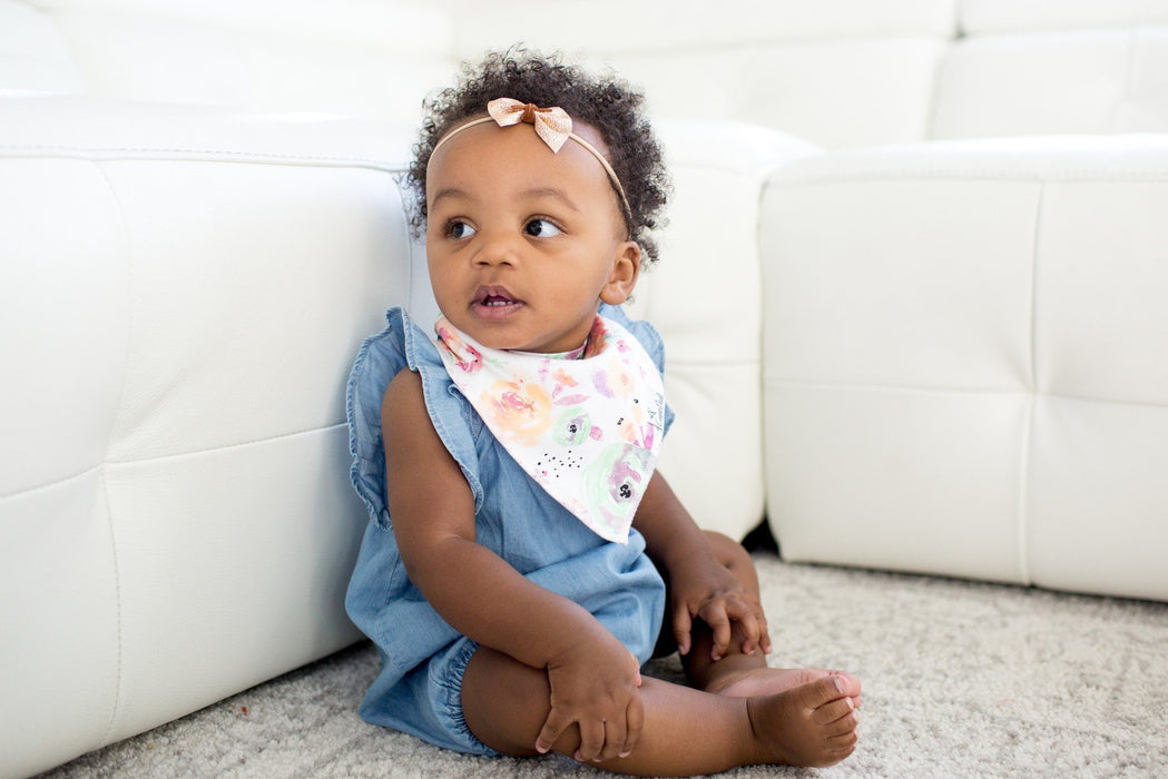 Copper Pearl Baby Bandana Bibs - Bloom