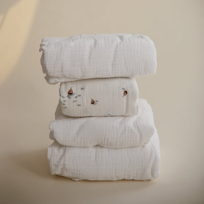 Mushie Mini Muslin Crib Sheet