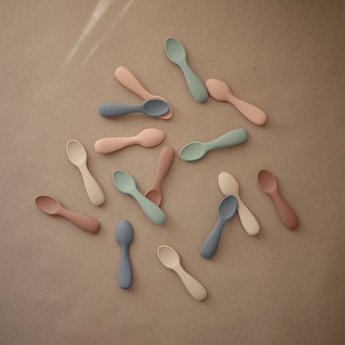 Mushie Silicone Toddler Starter Spoons (2-Pack)