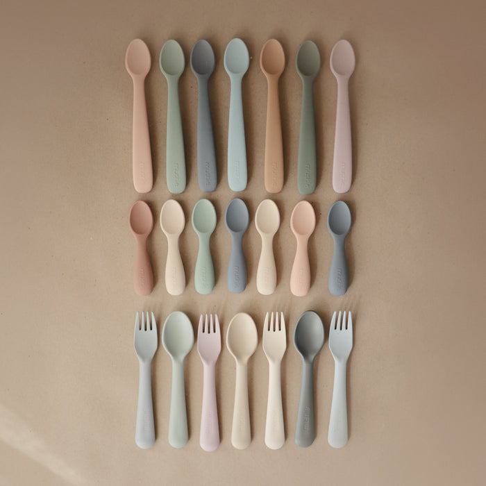 Mushie Silicone Toddler Starter Spoons (2-Pack)