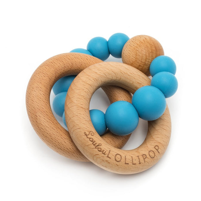 Loulou Lollipop Bubble Wood + Silicone Teether