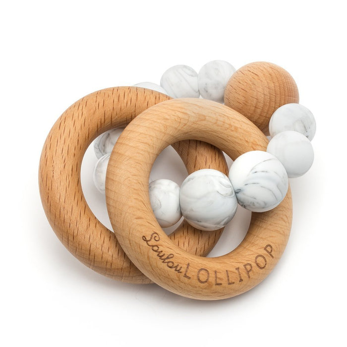 Loulou Lollipop Bubble Wood + Silicone Teether