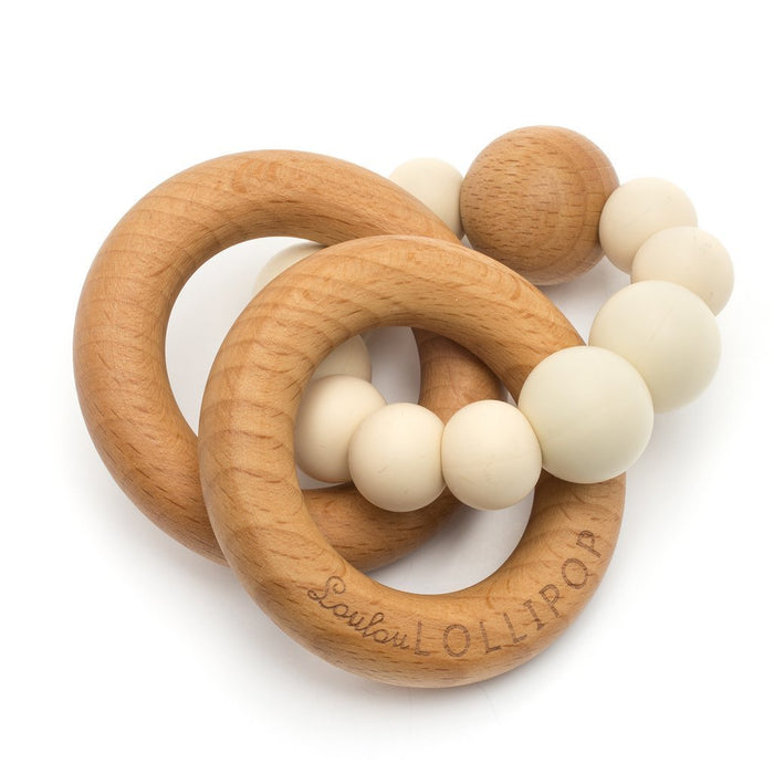 Loulou Lollipop Bubble Wood + Silicone Teether