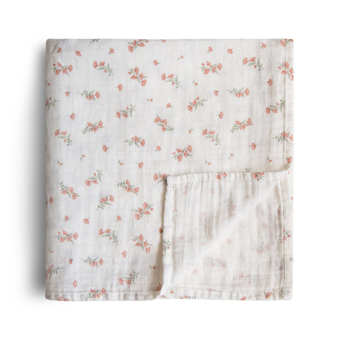 Mushie Organic Cotton Muslin Swaddle Blanket