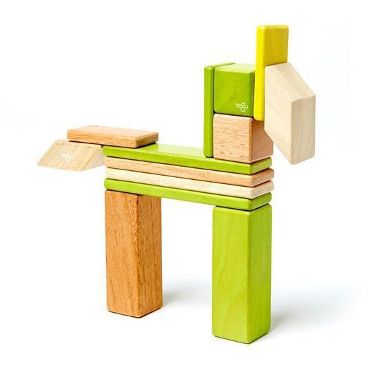 Tegu 14-Piece Magnetic Block Set - Jungle