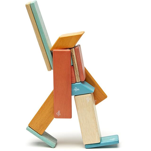 Tegu 14-Piece Magnetic Block Set - Sunset