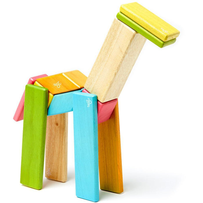 Tegu 14-Piece Magnetic Block Set - Tints