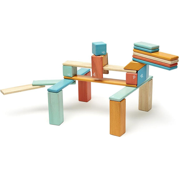 Tegu 24-Piece Magnetic Block Set - Sunset