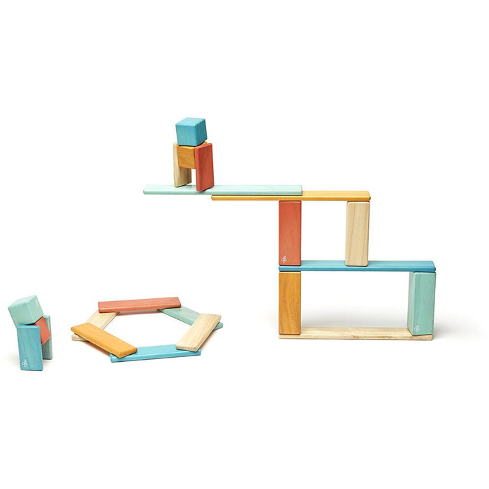 Tegu 24-Piece Magnetic Block Set - Sunset