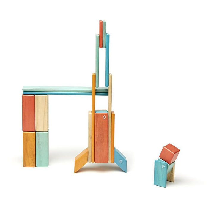 Tegu 24-Piece Magnetic Block Set - Sunset