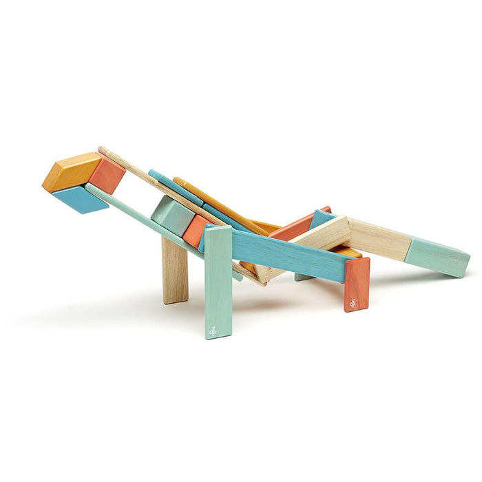 Tegu 24-Piece Magnetic Block Set - Sunset