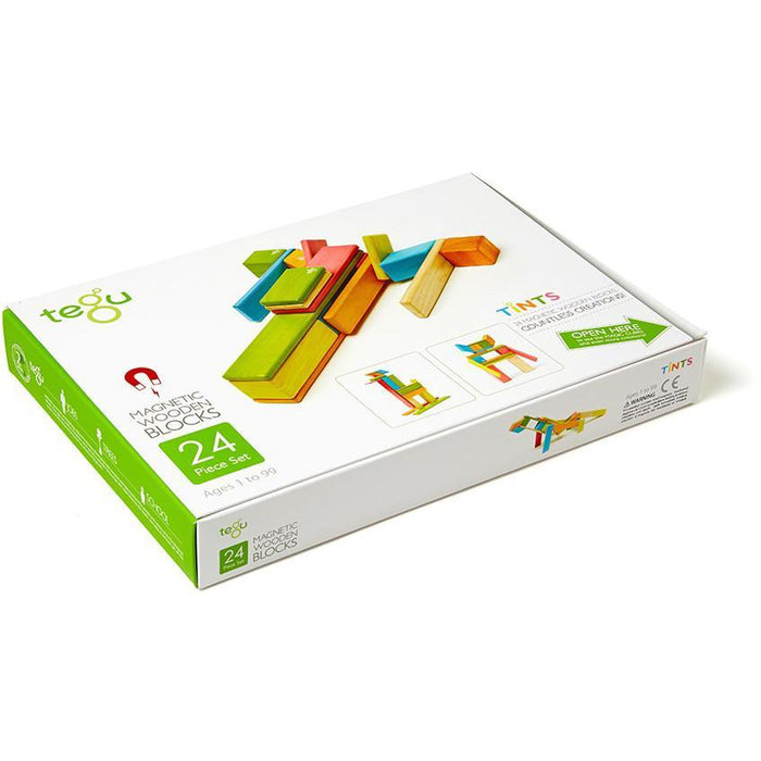 Tegu 24-Piece Magnetic Block Set - Tints